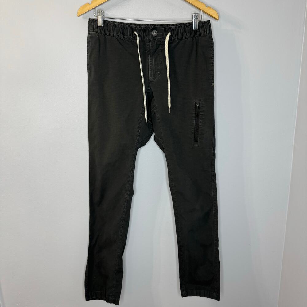 Vuori Men's Ripstop Pant DuraTerra Charcoal Gray Cotton Stretch Cargo M